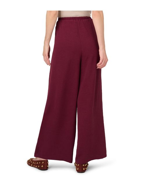 Adrianna Papell Red Airflow Woven Trouser
