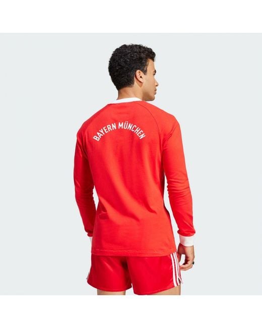 Adidas Originals Red Fc Bayern Originals '70S Long Sleeve Jersey for men