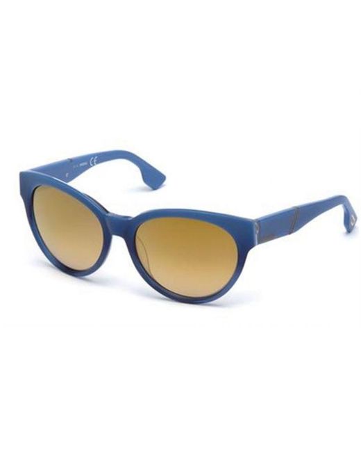 DIESEL Blue Acetate Sunglasses With Oval Shape Dl0124