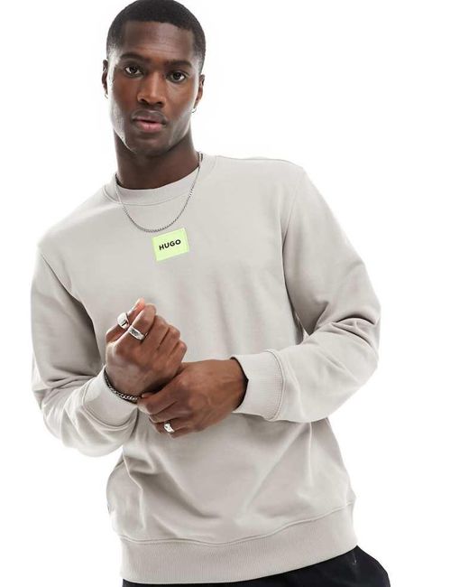 Boss Gray Diragol Sweatshirt for men