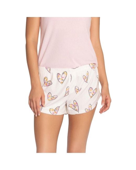Pj Salvage White Ladies A Heart Full Of Daisies Lounge Shorts (Off)