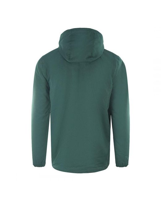 Lyle & Scott Green Hooded Curved Hem Jacket Cotton for men