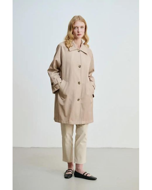 GUSTO White Oversize Trench Coat