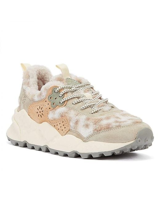 Flower Mountain Natural Kotetsu Leopard/ Trainers Rubber