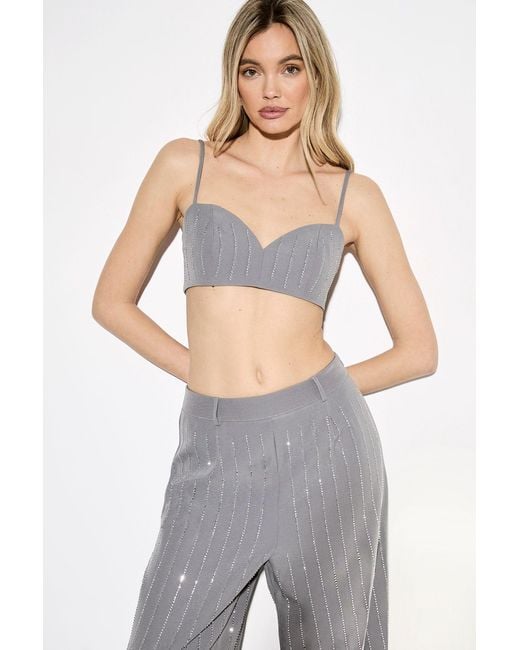 MissPap Gray Premium Embellished Bralet