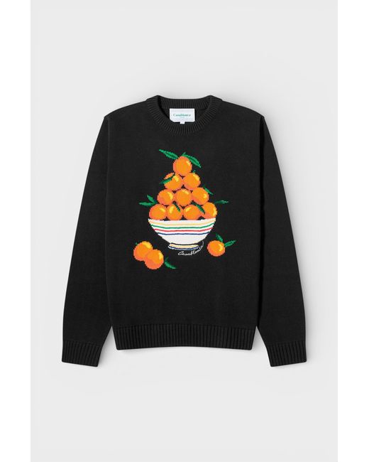 Casablanca Black Pyramide D'Oranges Intarsia Wool Jumper for men