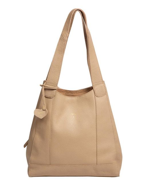 NiNa Amora Natural 'Celeste' Latte Leather Handbag