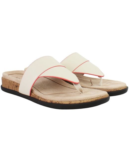 Vionic Pink Jillian Flip-Flops Leather