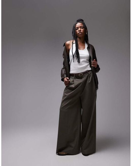 TOPSHOP Gray Rib Halter Top