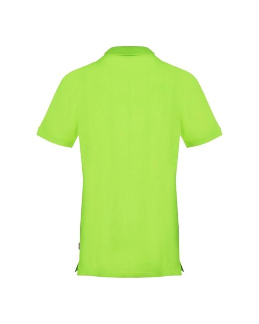 Aquascutum Green Collared Short-Sleeved Polo Shirt (Lime) for men