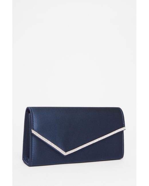 Quiz Blue Diamante Clutch