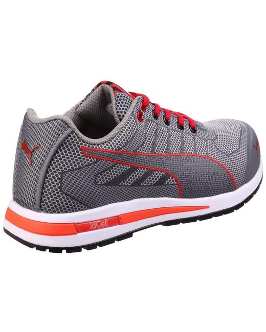 PUMA Gray Xelerate Knit Low Safety Trainer for men