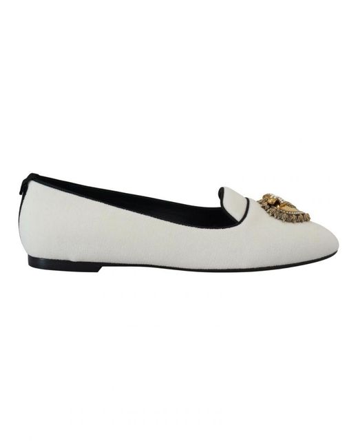 Dolce & Gabbana White Loafers