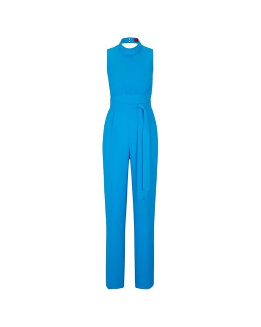HUGO Kisuse Jumpsuit Voor In Blauw in het Blue
