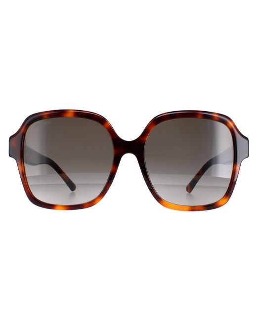 Jimmy Choo Brown Square Dark Havana Gradient Rella/G/S