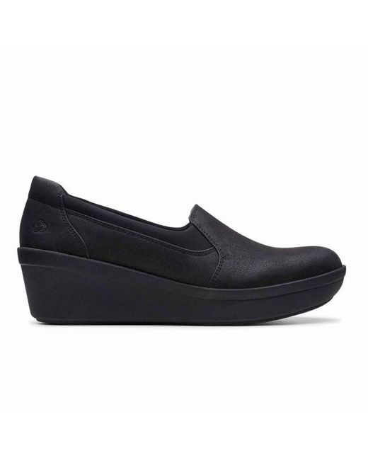 Clarks Black Step Rose Moon Shoes Leather
