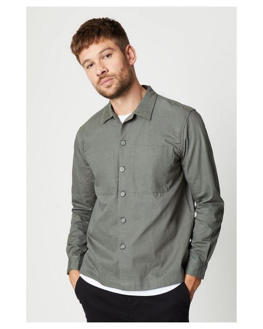 Burton Gray Ripstop Overshirt for men