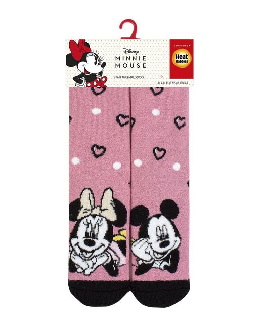 Heat Holders Pink Ladies Thermal Warm Disney Socks