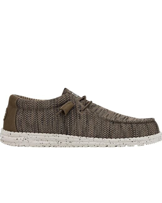 HeyDude Black Wally Sox Shoes for men