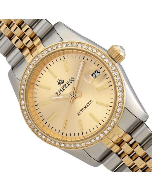 Empress Metallic Constance Automatic Bracelet Watch W/Date