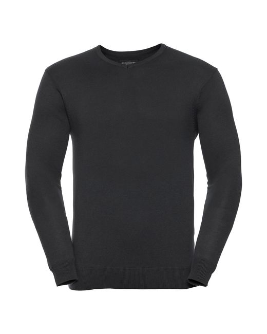 Russell Black Collection V-Neck Knitted Pullover Sweatshirt for men