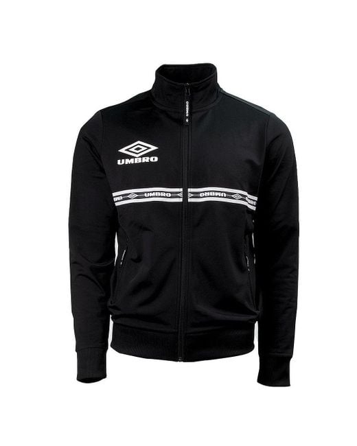 Umbro Lange Mouw Zip Up Zwart Logo Getaped Track Jacket 65805u 060 in het Black voor heren