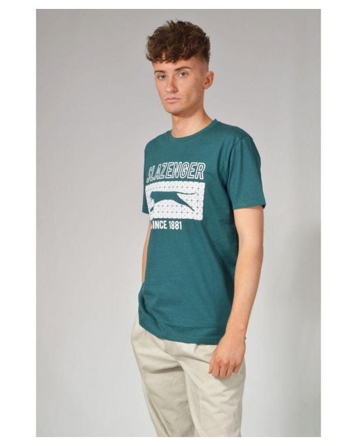 Slazenger 1881 Green Vintage Style Graphic T-Shirt for men