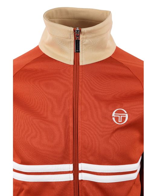 Sergio Tacchini Orange Dallas Track Top Rooibos Tea/Desert/Gardenia for men