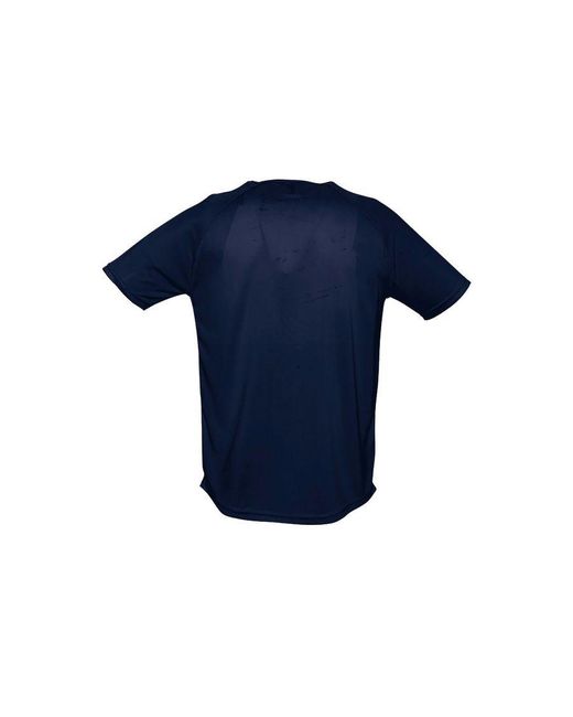 Sol's Blue Sporty Short Sleeve Performance T-Shirt (French) for men