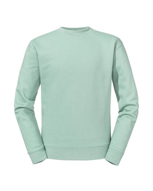 Russell Green Plain Set-In Sweatshirt (Eucalyptus) for men