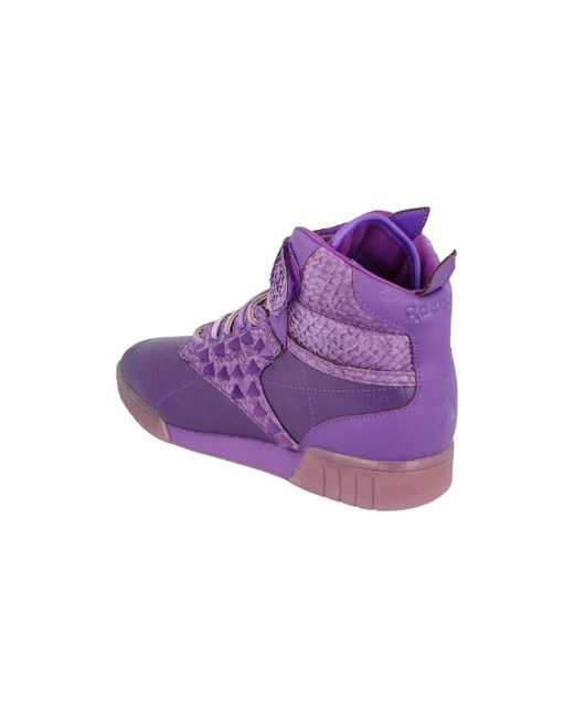 Reebok Purple Classic Exo Fit Hi Clean Pm Int Patrick Mohr Hi Top Mulitcoloured Trainers for men