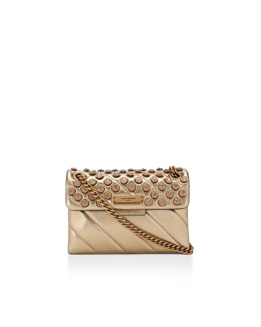 Kurt Geiger Natural Leather Kgl Crystal Mini Brixton Bag