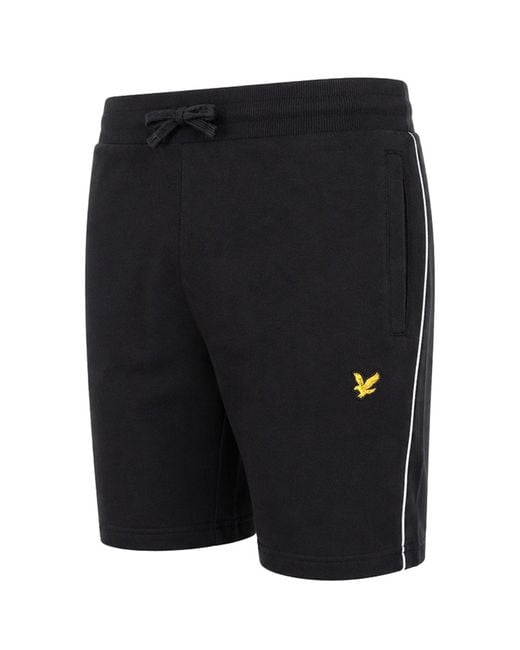 Lyle & Scott Blue Contrast Piping Shorts for men