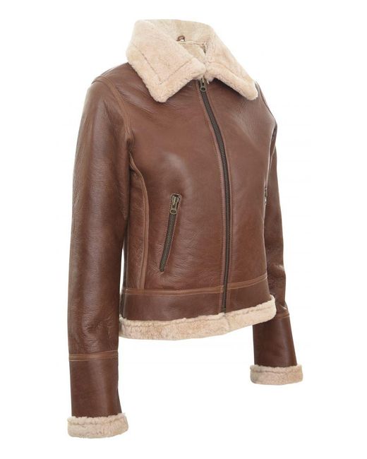 Infinity Leather Brown Tan B3 Sheepskin Flying Jacket-Kano