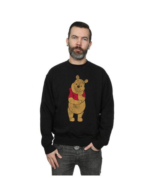 Disney Black Winnie The Pooh Classic Sweatshirt () for men