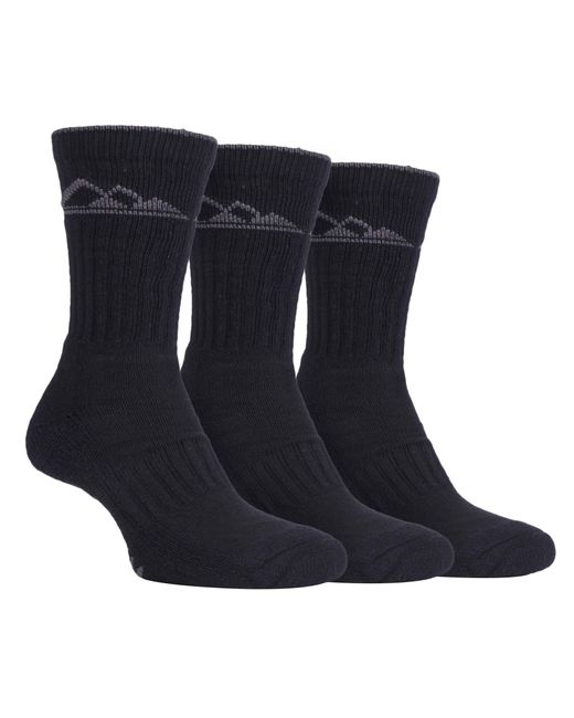 Storm Bloc Blue 3 Pairs Heavy Cushioned Breathable Outdoor Cotton Hiking Socks for men