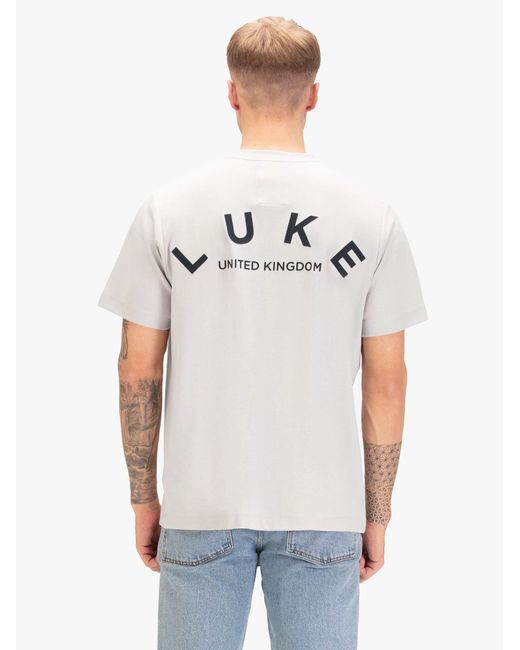Luke 1977 White Luxembourg Relaxed Fit T-Shirt for men