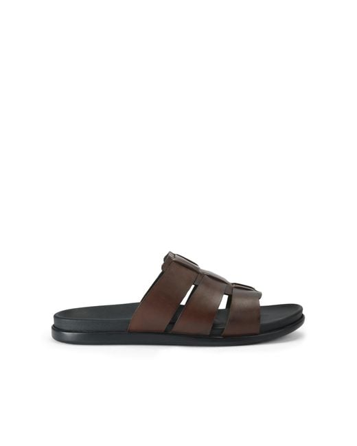 KG by Kurt Geiger Brown Leather Naples Sandals for men