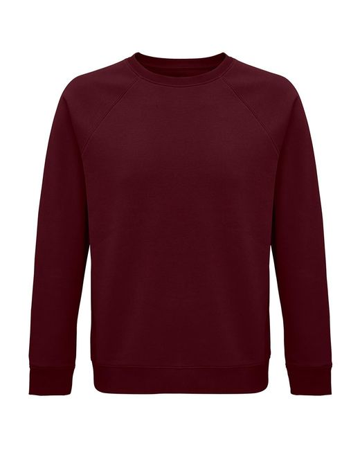 Sol's Red Adult Space Organic Raglan Sweatshirt