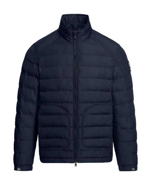 Sandbanks Blue Biker Micro Puffer Jacket for men