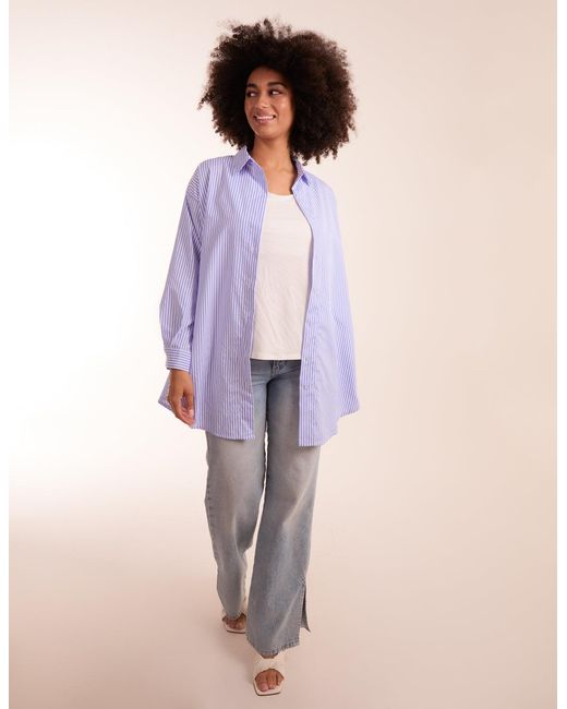 Blue Vanilla Purple Oversized Stripe Shirt