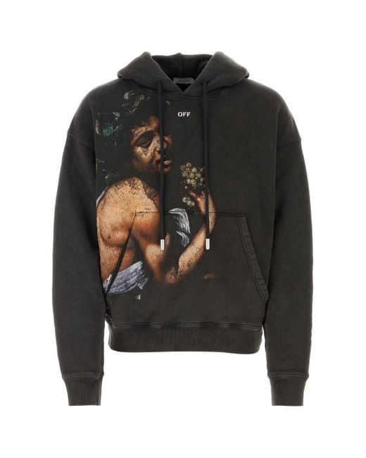 Off-White c/o Virgil Abloh Black Bacchus Skate Hoodie for men