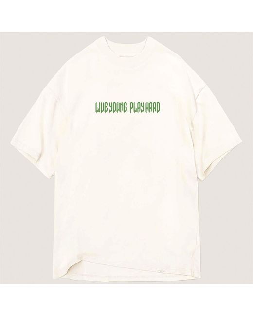 Lyph Natural Text Graphic Crew Neck Short Sleeve Boyfriend T-Shirt for men