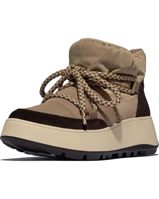 Fitflop F-mode Suède Dames Taupe Laarzen in het Brown