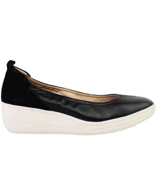 Vionic Black Jacey Wedges Suede