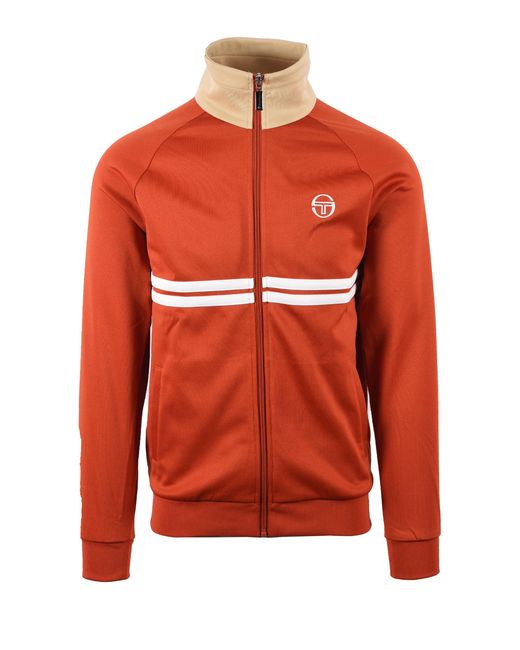 Sergio Tacchini Orange Dallas Track Top Rooibos Tea/Desert/Gardenia for men