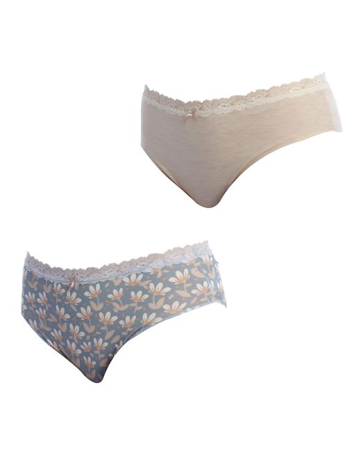 Janira Gray Pack-2 Brislip Coquettes Cotton Panties 1032252 For