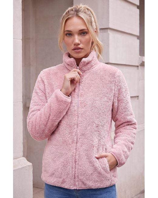 Roman Pink Sherpa Fleece Jacket