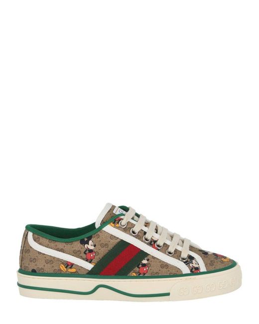 Gucci Green Tennis 1977 Sneakers Leather