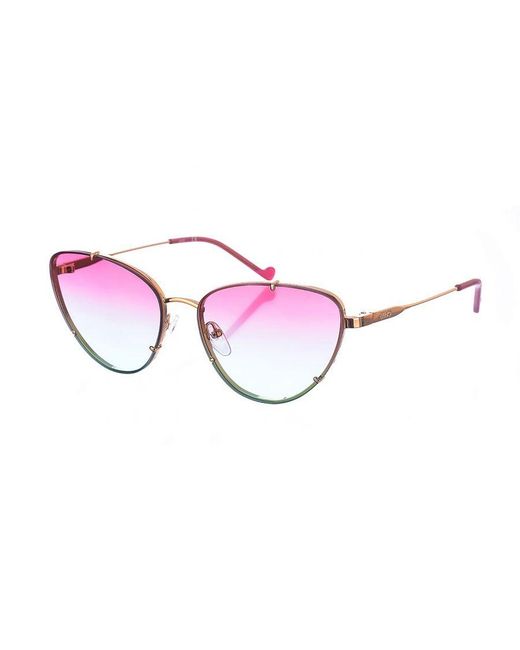 Liu Jo Pink Metal Sunglasses With Oval Shape Lj140S